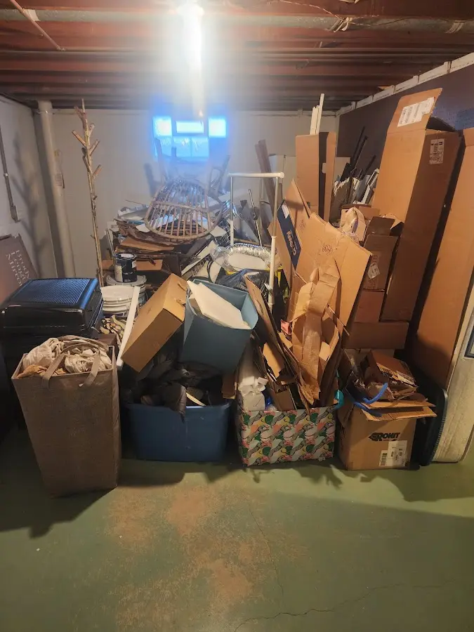 Roll-off dumpster container at job site for 2 Yard Dumpster Rental in Millville